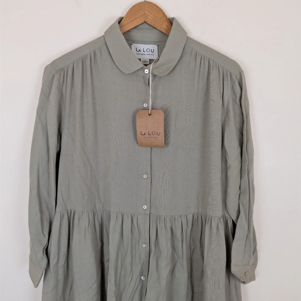 La Lou Long Sleeve Button Down Maxi Dress - Picture 2 of 7